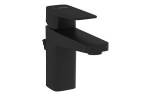 VitrA Root Square Compact Basin Mixer w/Waste Lever - Matt Black